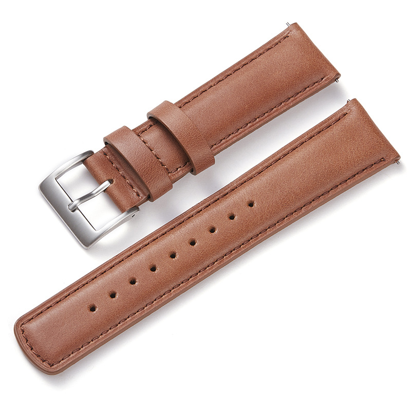 Dây đồng hồ da bò cao cấp 20mm và 22mm nhập khẩu kèm chốt thông minh,dây mềm, đường chỉ may chắc chắn,đều đẹp