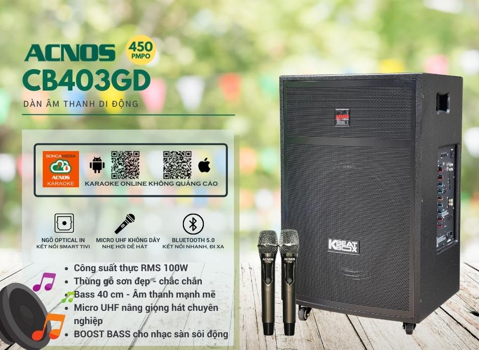 Dàn âm thanh di động ACNOS CB403GD