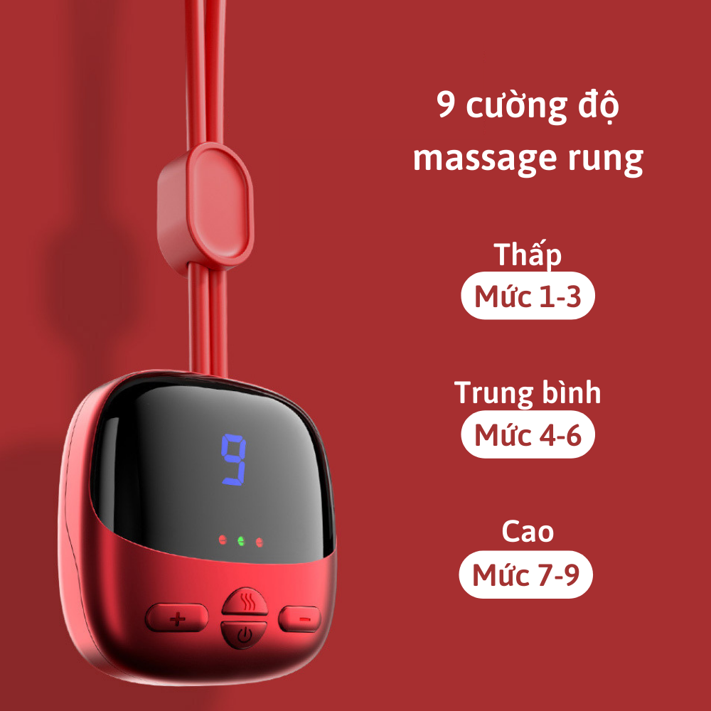 Dây đeo massage cổ vai gáy CTFAST LP-A7, máy mát xa nhiệt đa năng 2 đầu xung điện kép kết hợp 9 cường độ rung hỗ trợ giảm đau nhức mỏi cơ, thư giãn cơ thể, pin sạc, kích thước nhỏ gọn - Hàng chính hãng