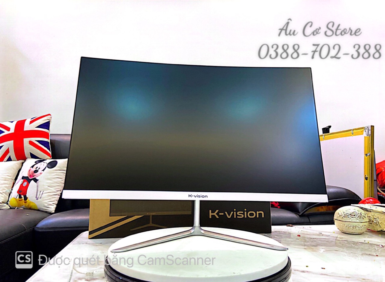 MÀN HÌNH CONG FULL VIỀN K-vison 24 inch -MÀU TRẮNG -  FUll HD 1920x1080 - Chống Lóa - Tần số 75Hz - Hàng Chính Hãng