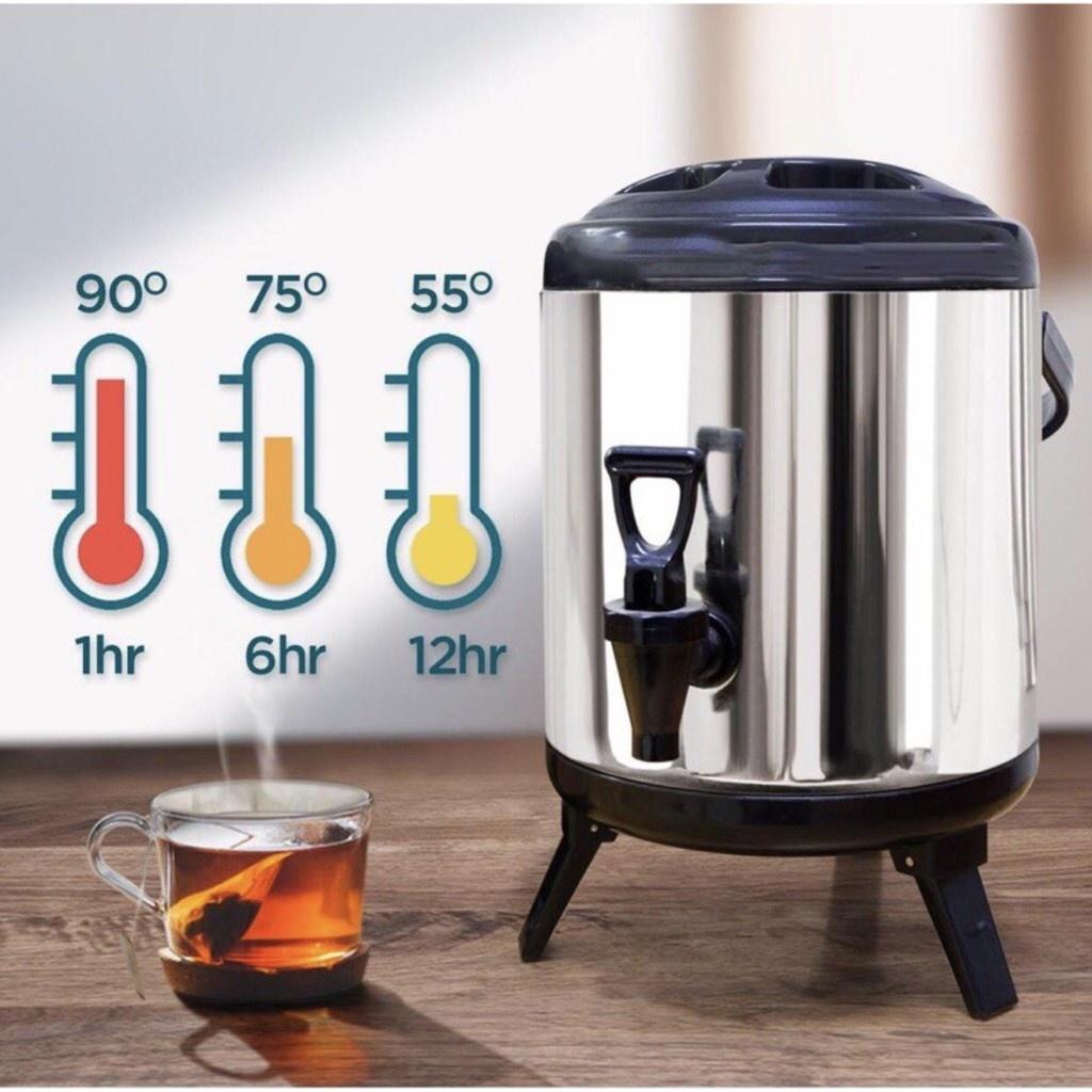 Bình ủ trà giữ nhiệt 6L 8L 10L 12L, Bình nước giữ nhiệt inox 304 có vòi chuyên dụng pha trà cao cấp loại 1 xịn