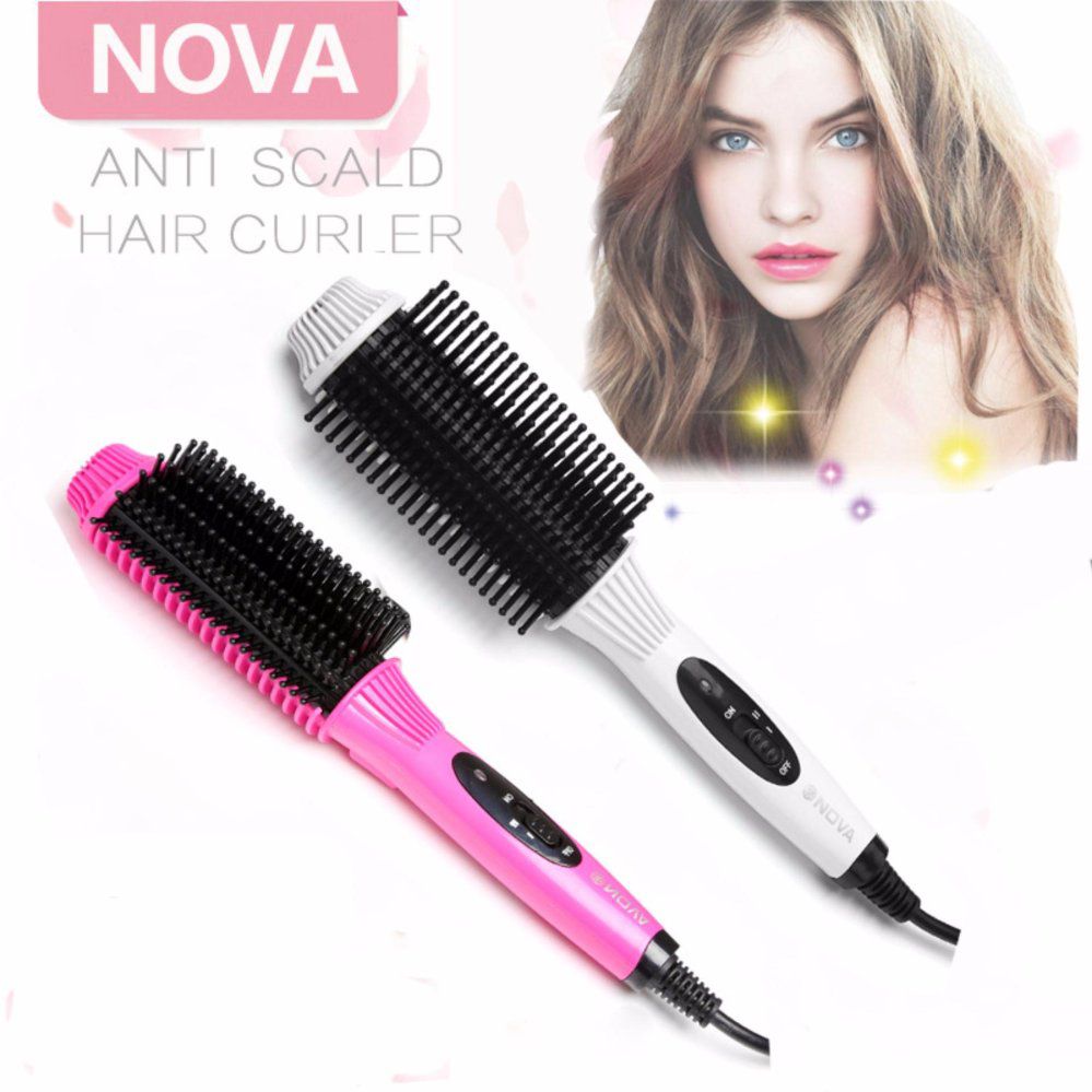 Lược uốn tóc 8810 - Lược Điện Tạo Kiểu Tóc Đa Năng Cao Cấp No/va NHC-8810, Uốn Cụp - Uốn Xoăn - Dập Xù Phồng