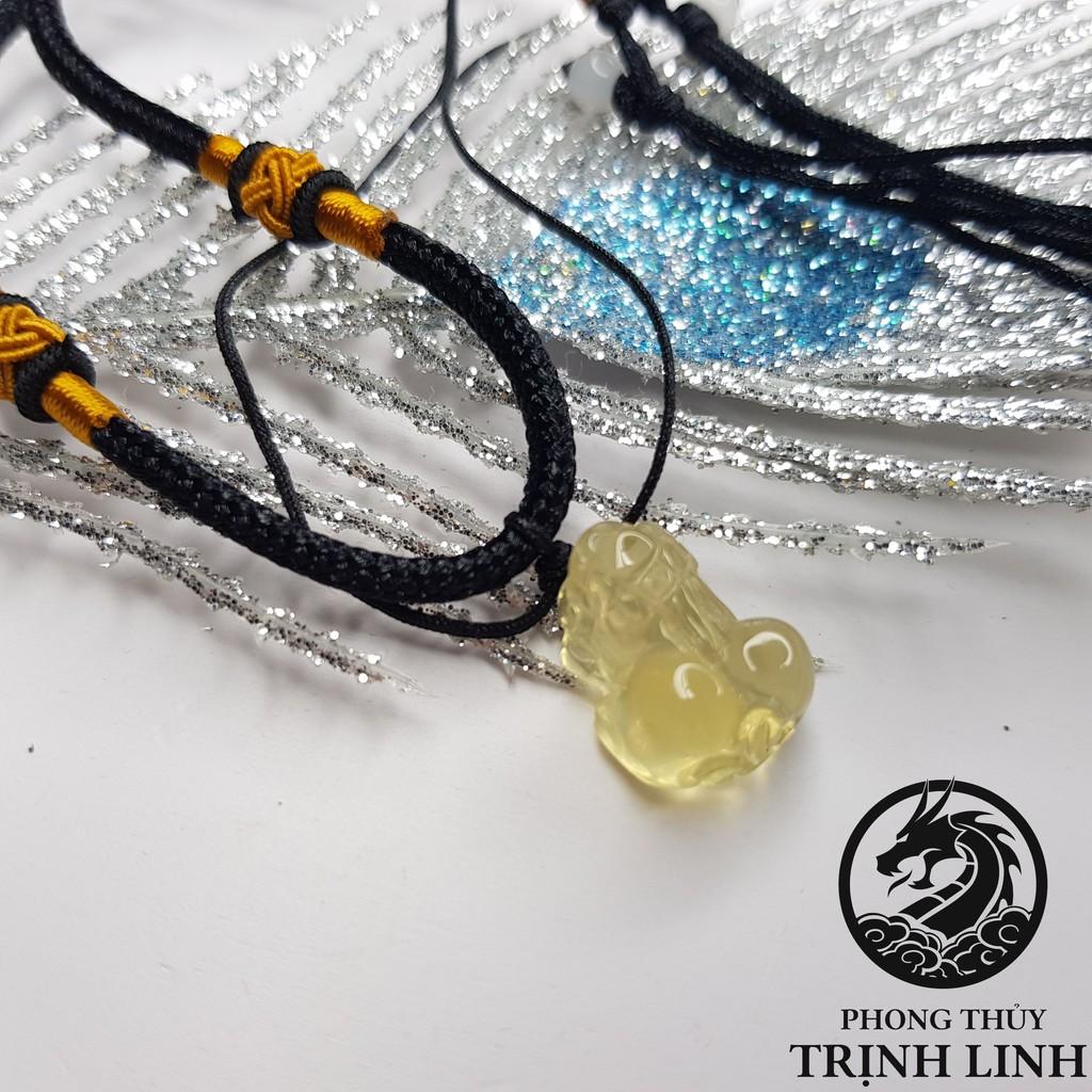 VÒNG CỔ TỲ HƯU NỞ HẬU VÀNG TRONG SUỐT 2CM