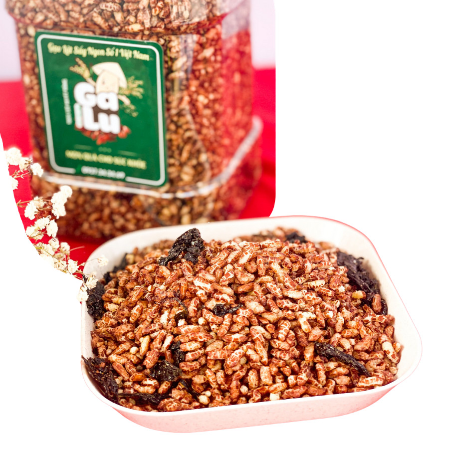 Gạo Lứt Sấy Rong Biển Galu Hũ 500gram + Tặng sổ hướng dẫn cách ăn giảm cân sau 3 tuần
