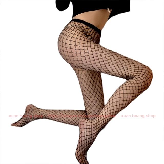 Quần Tất Lưới Đen Siêu Dai, Đẹp Cao Cấp, Quyến Rũ, Hấp Dẫn Mắt To Nhỏ Vừa Fishnet