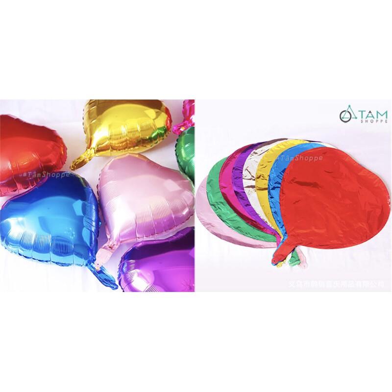 SET 5 Bong bóng trang trí hình trái tim trơn màu