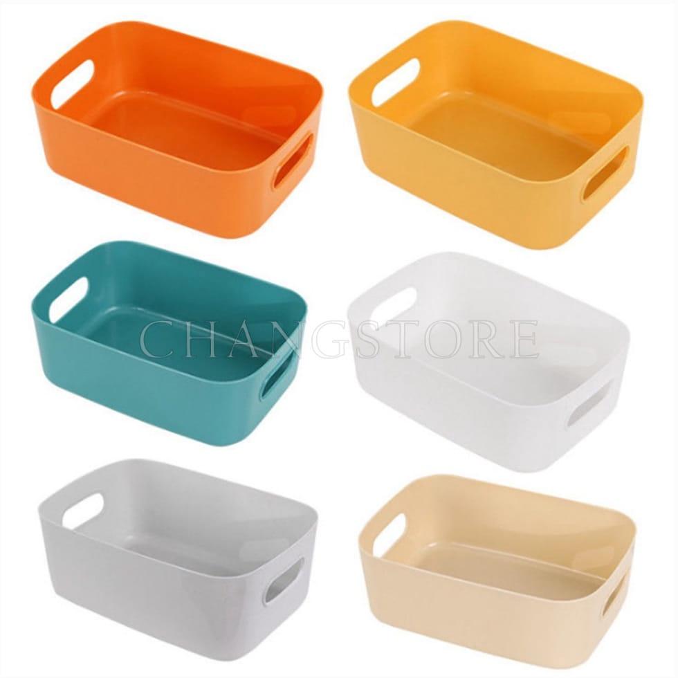 Hộp Đựng Đồ Đa Năng, Khay Nhựa Đựng Đồ Có Quai Sách 2 Bên Màu Ngẫu Nhiên