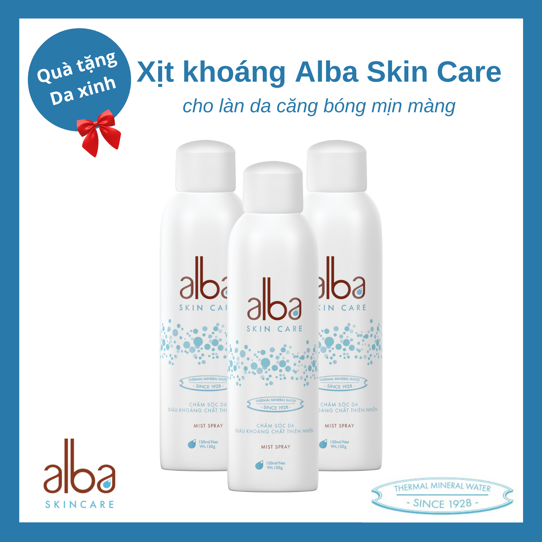 Xịt khoáng Alba Skin Care chống lão hóa dưỡng ẩm dành cho da khô