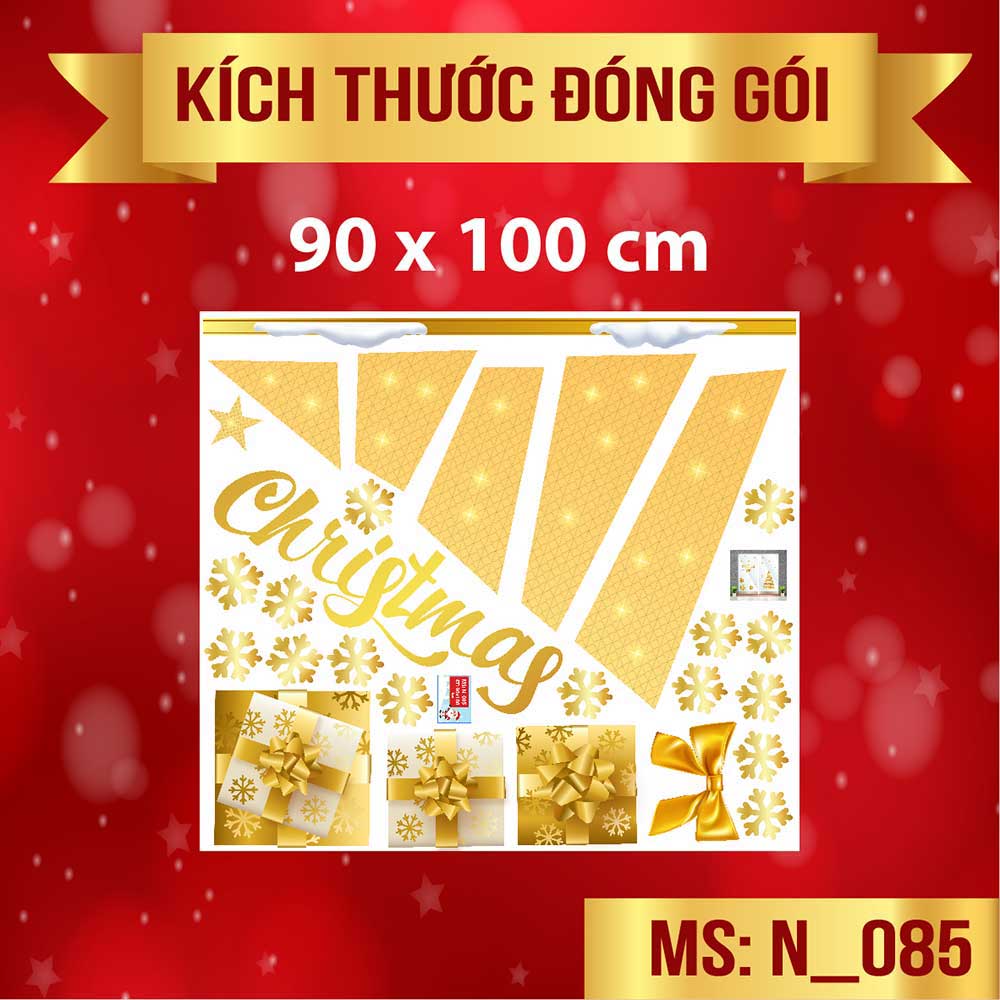 Combo trang trí noel 41 quả châu treo và thông vàng