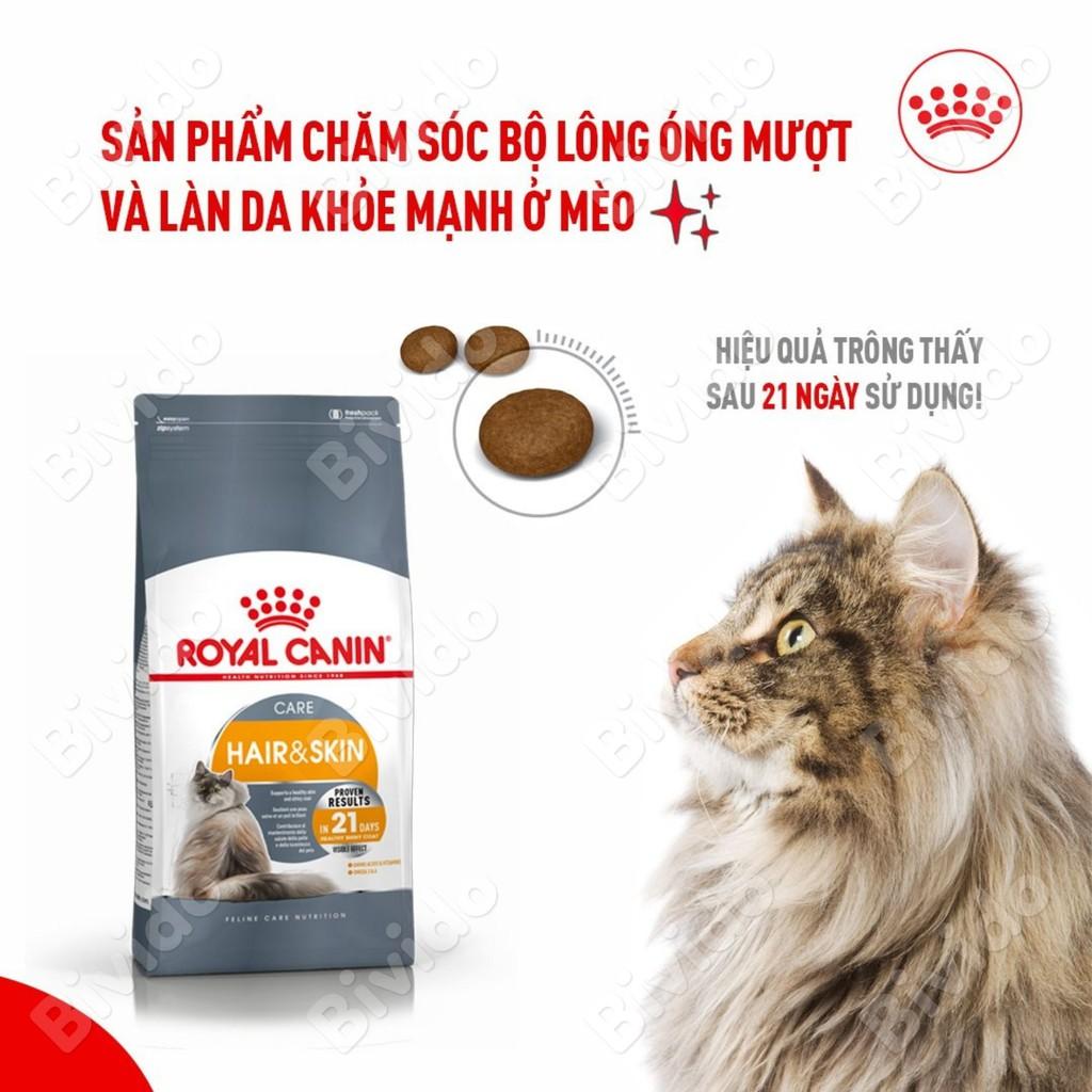 Thức ăn mèo Royal Canin Hair & Skin giúp lông mượt da khỏe túi 400g - Bivido