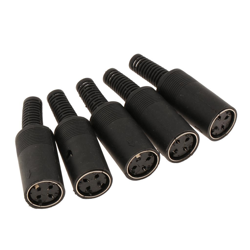 DIN Mini Pin Female Plug Audio Jack Connector for Keyboard/Mouse DIY