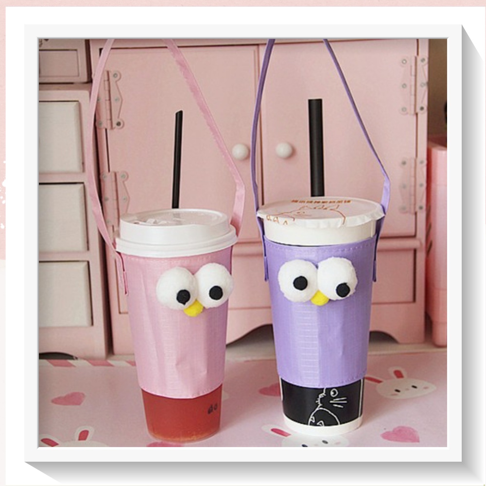 Túi vải canvas Classy đựng ly giữ nhiệt, bình nước có quai xách nhiều họa tiết ngộ nghĩnh PK1324