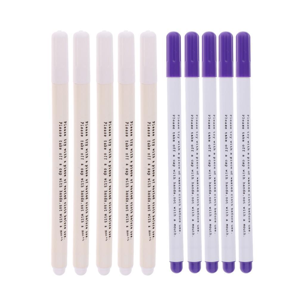 10Pcs Water Erasable Pen Tailor Vanishing Marker Water Soluble Pens Plastic