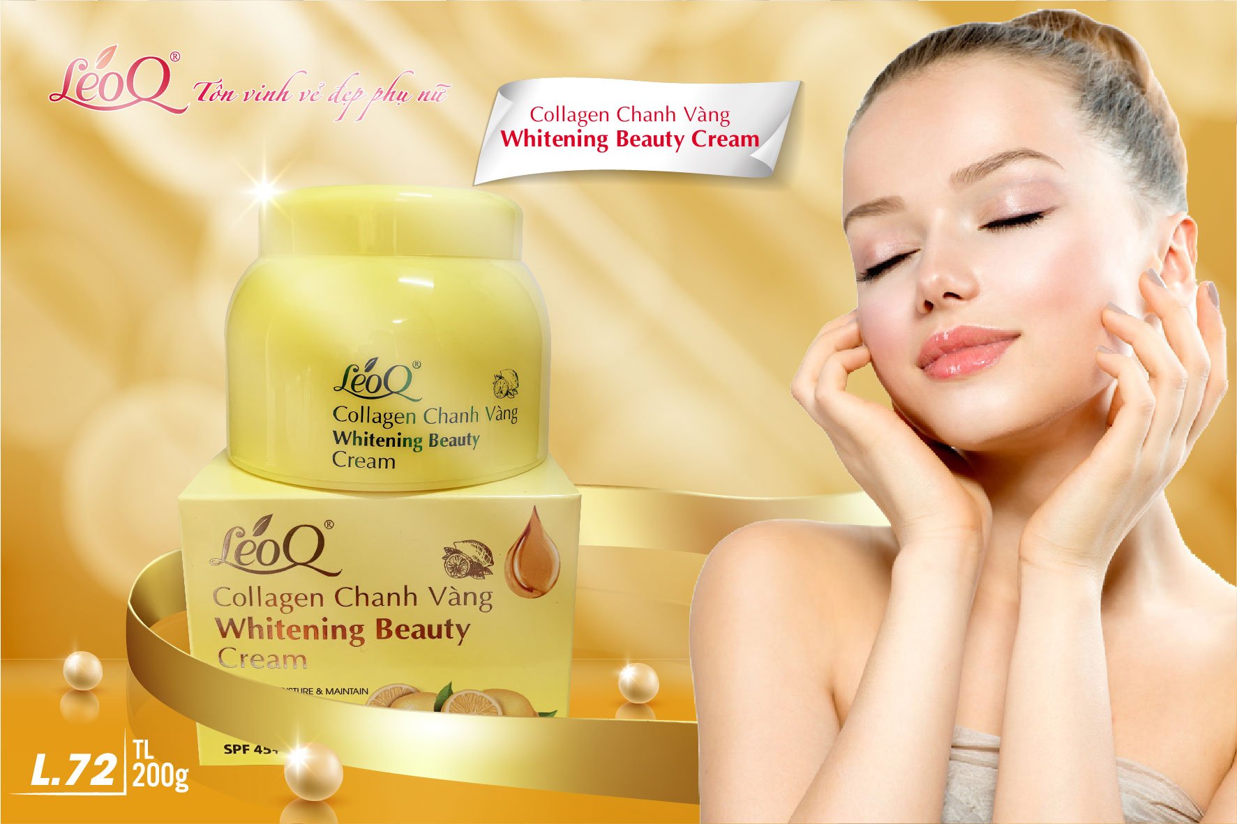 LEOQ COLLAGEN CHANH VÀNG WHITENING BEAUTY 200G L72