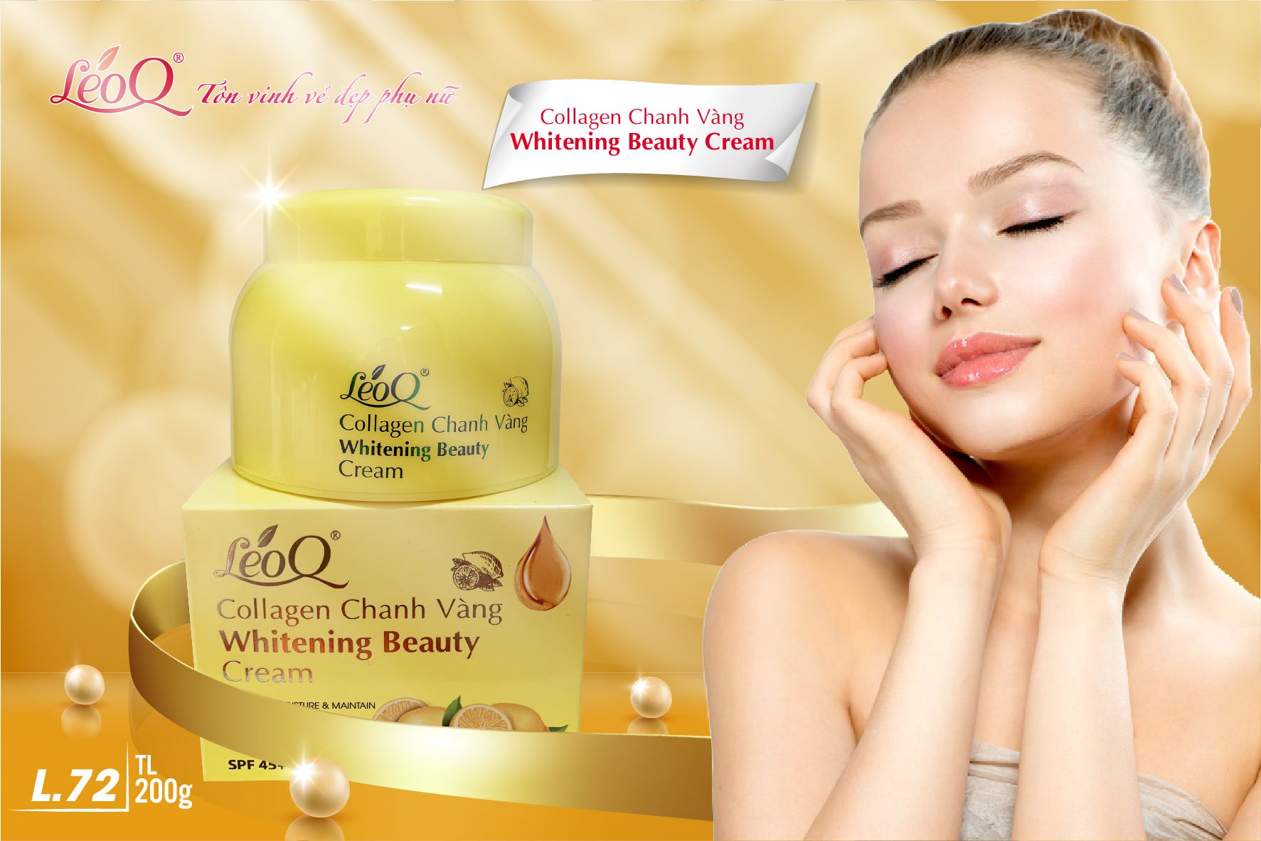 LEOQ COLLAGEN CHANH VÀNG WHITENING BEAUTY 200G