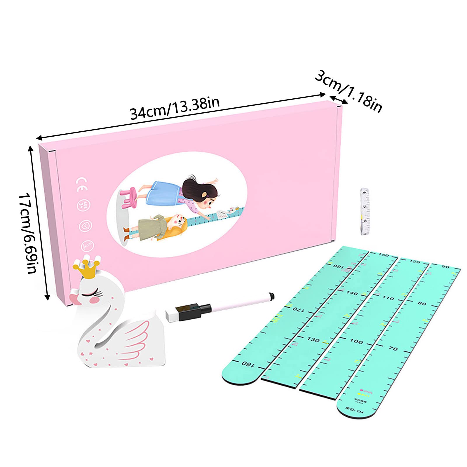 Thước đo nhãn dán chiều cao từ tính cho trẻ em Children's magnetic height sticker 60-180cm