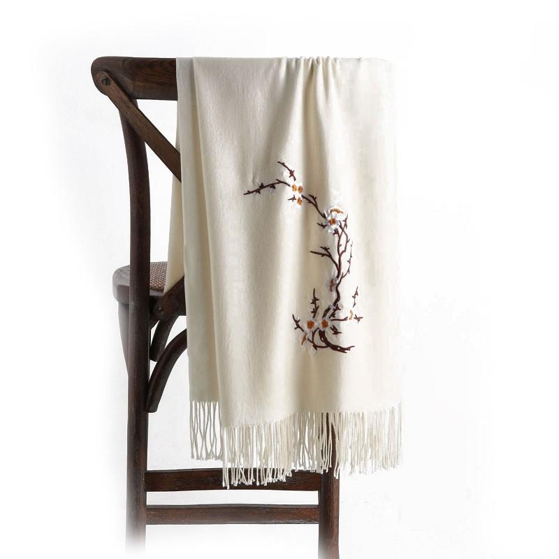 Khăn choàng nữ Cashmere Chất Len Dệt Mịn 200x70cm Thu Đông