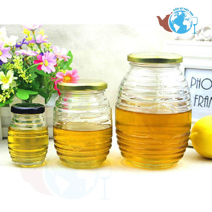 Hũ , Lọ Đựng Mật Ong, Lọ Đựng Mật Ong Thủy Tinh Đủ Size