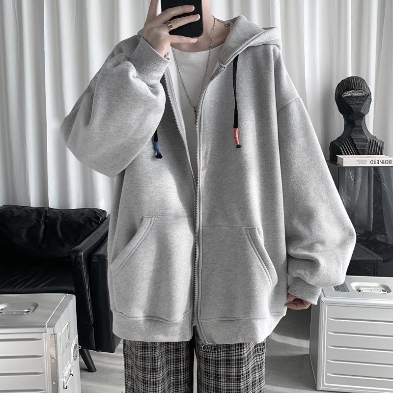 Áo hoodies zip Hoodie Nam Size lớn Form Thoải mái Hoodie có khóa Áo dài tay Có mũ trùm đầu