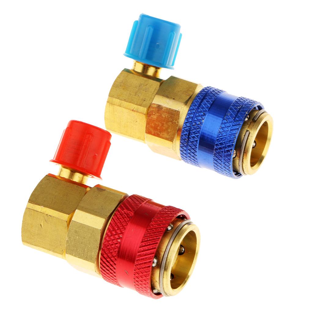 Cặp HVAC 1/4 R134a Hi Không Khí Thấp Điều Kiện Đầu Nối Nhanh Adaptors Khớp Nối Bộ