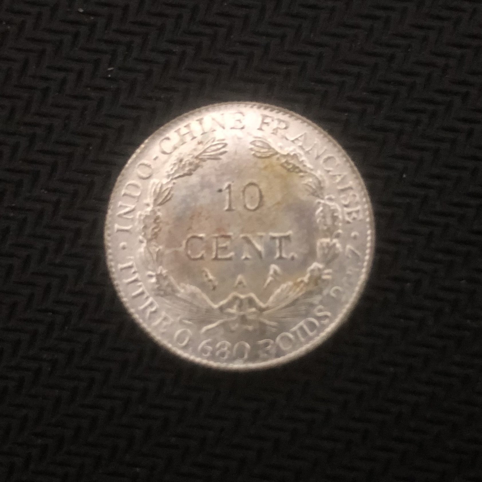 Đồng xu 10 cent hoa xòe Đông Dương - Indochine lưu niệm 1904
