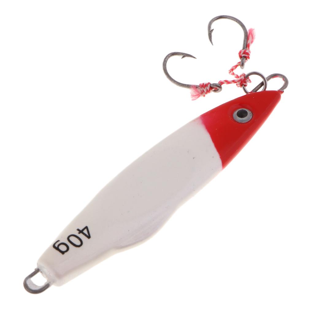 Jigs Jigging Fishing Lure Metal Hard Bait with Assist Hooks Fast Sinking for Deep Sea Fishing