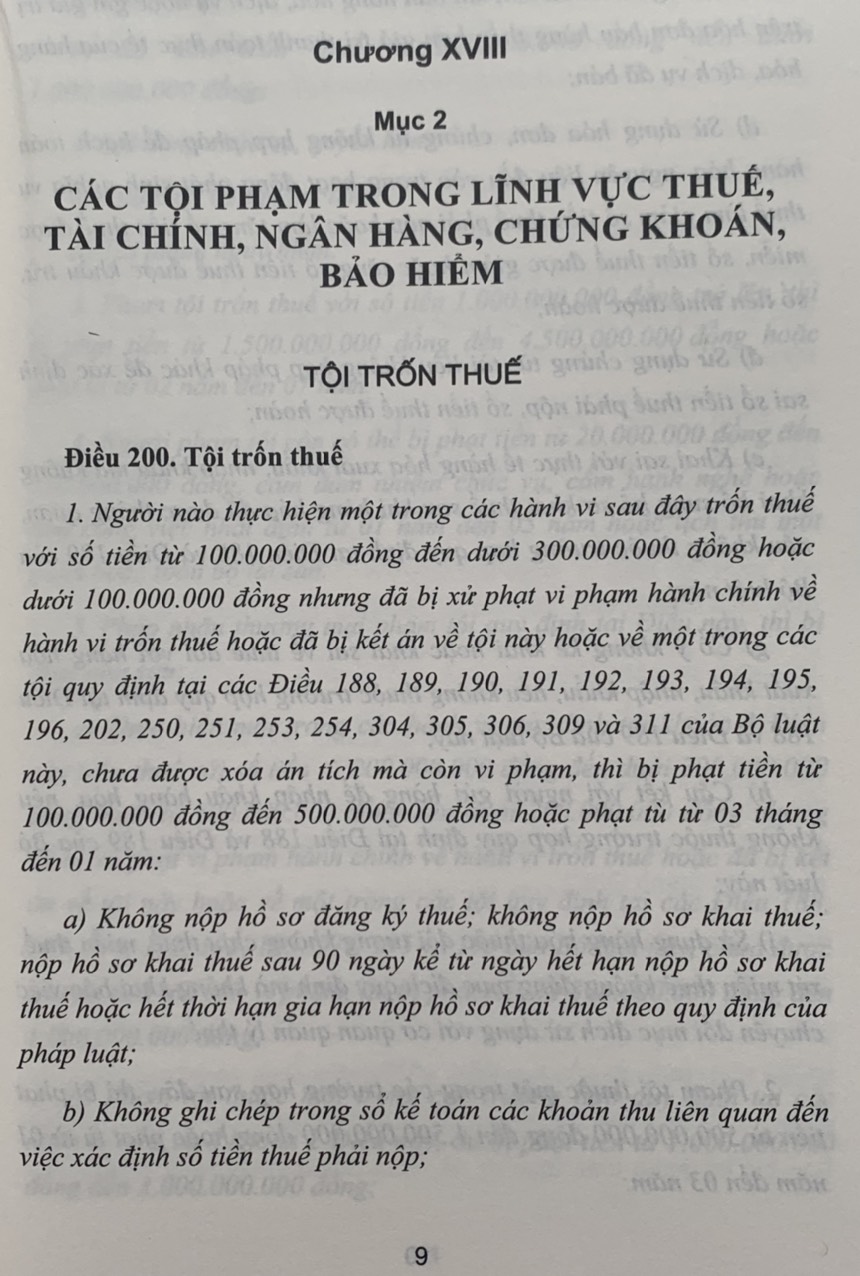 Bình luận Bộ luật hình sự năm 2015- Phần thứ hai các tội phạm (chương XVIII- mục 2)