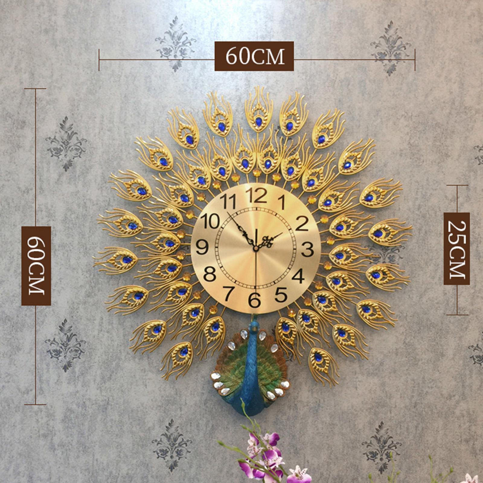 Wall Clock Hanging Clock Modern Metal Watch for Home Decor Indoor Living Room Dining Room