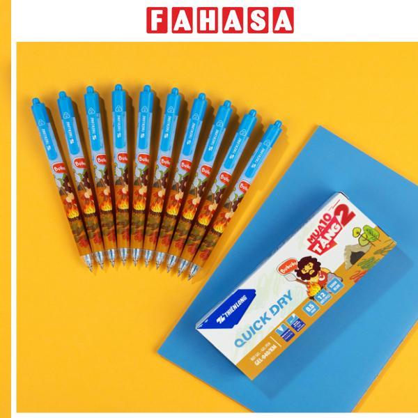 Bút Gel Quick Dry 0.5 - Thiên Long GEL-040/KM - Mực Xanh