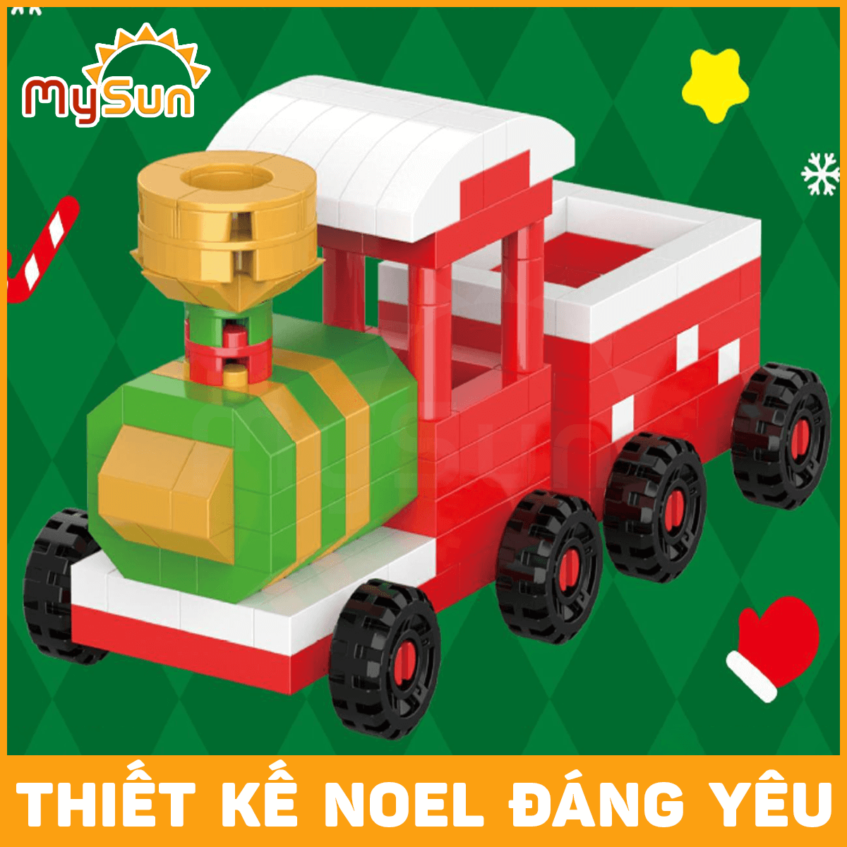 Lắp ráp xếp mô hình ông già Noel đồ chơi Giáng sinh Noel Chrismast cho bé