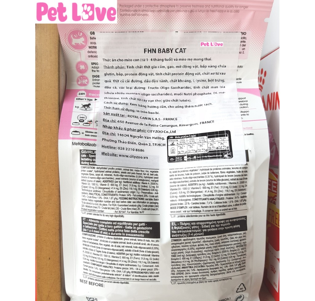 Thức ăn hạt Royal Canin cho mèo mẹ và mèo con (gói 400g)