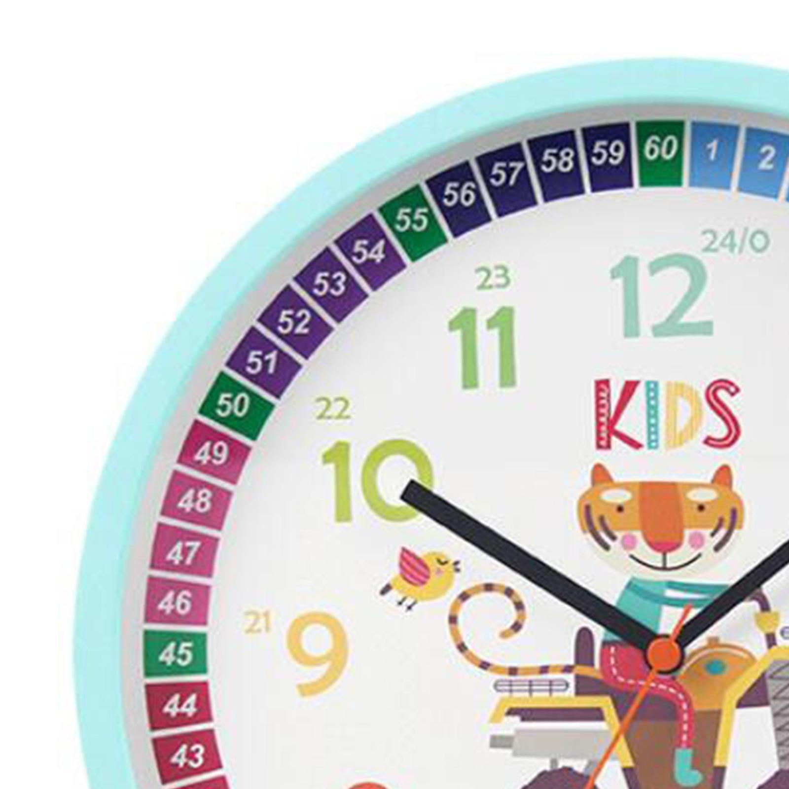 10" Analog Clock for Kids Teaching Clock Silent for Kids School Home Teachers Living Room