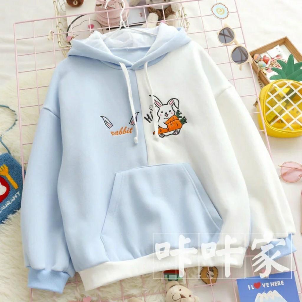 Áo khoác hoodie nữ chất liệu nỉ mềm mịn thoáng mát chống nắng và bụi tốt.NỈ thỏ