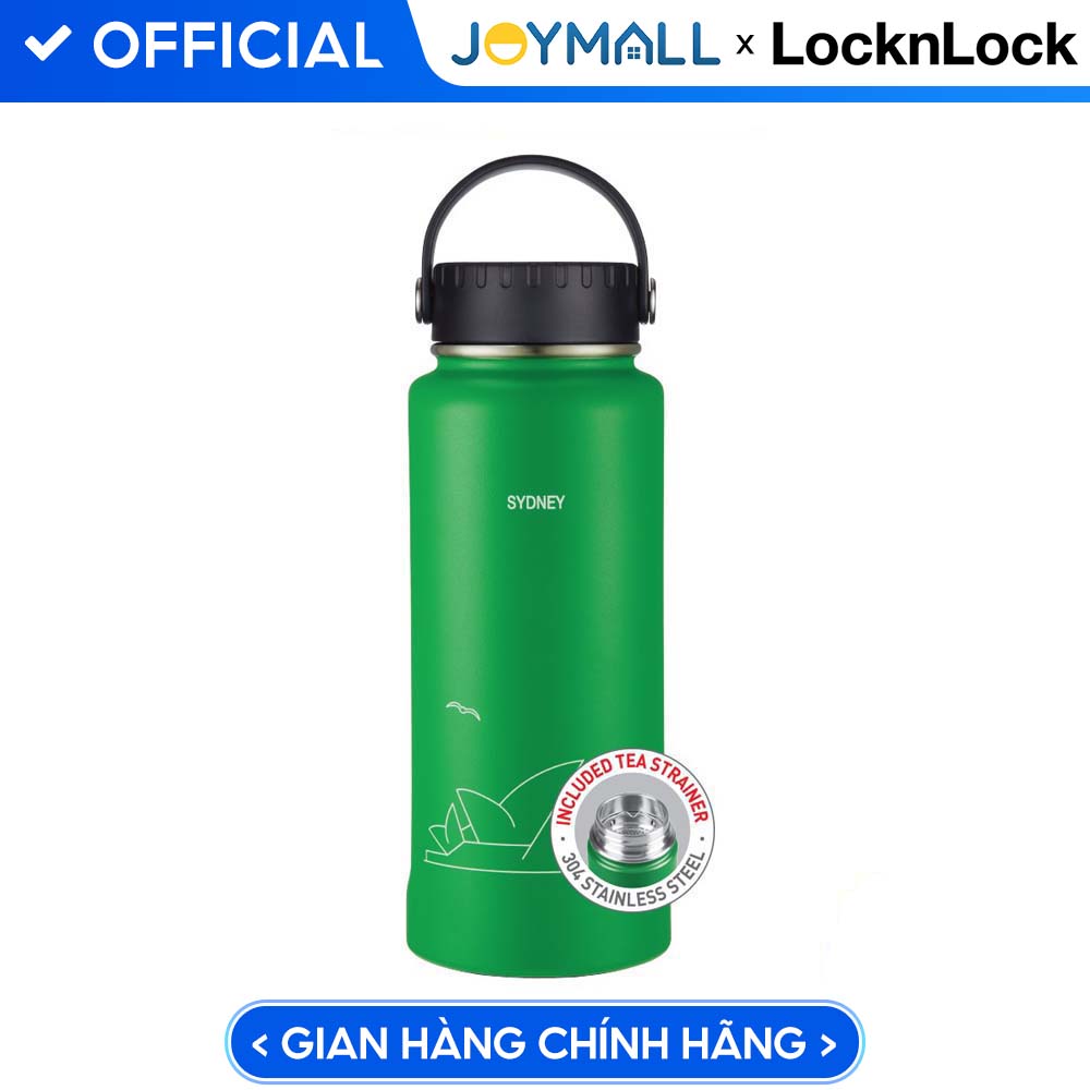 Bình Giữ Nhiệt Lock&Lock RigaTumbler màu xanh lá LHC4160GRN dung tích 897ml - Hàng chính hãng thép không gỉ - JoyMall