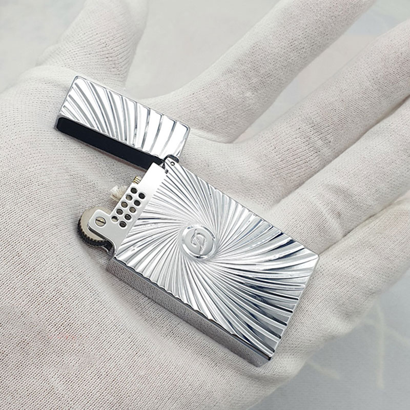 Vỏ Hột Quẹt Bật Lửa Upon Xăng Đá DX09T Họa Tiết Vòng Xoáy Đồng Tâm Đẹp Độc Lạ - Dùng Xăng Đá Cao Cấp