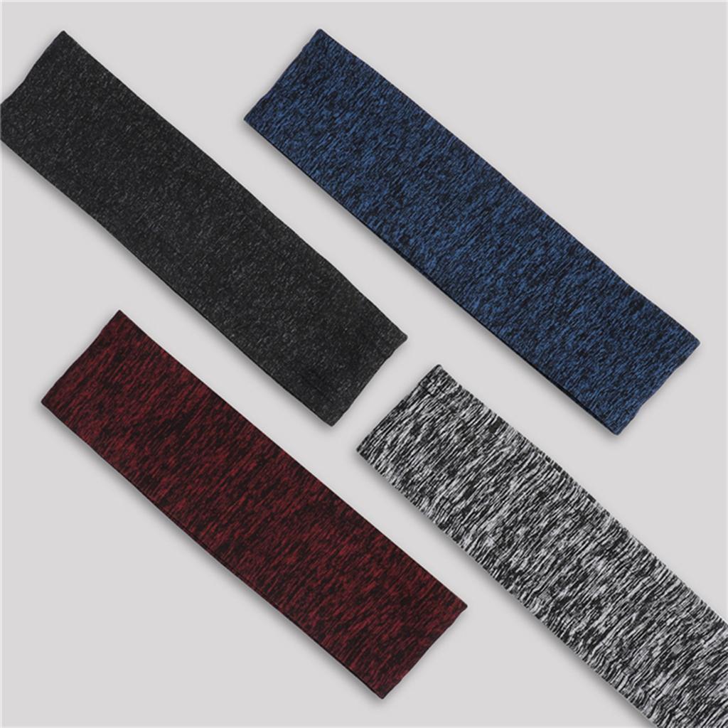 Men Women Gym Tennis Basketball Sweatband Hairband Black
