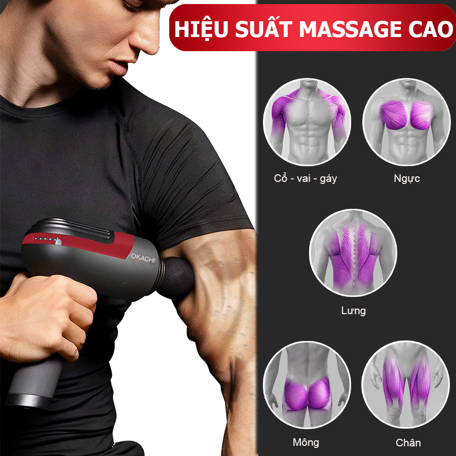 Súng massage toàn thân OKACHI LUXURY JP-i5 Pro