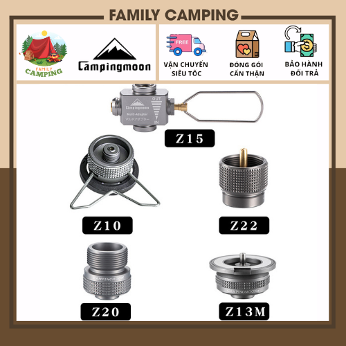 Bộ đầu chuyển bình gas CampingMoon 5 loại Z10, Z15, Z20, Z22, Z13M