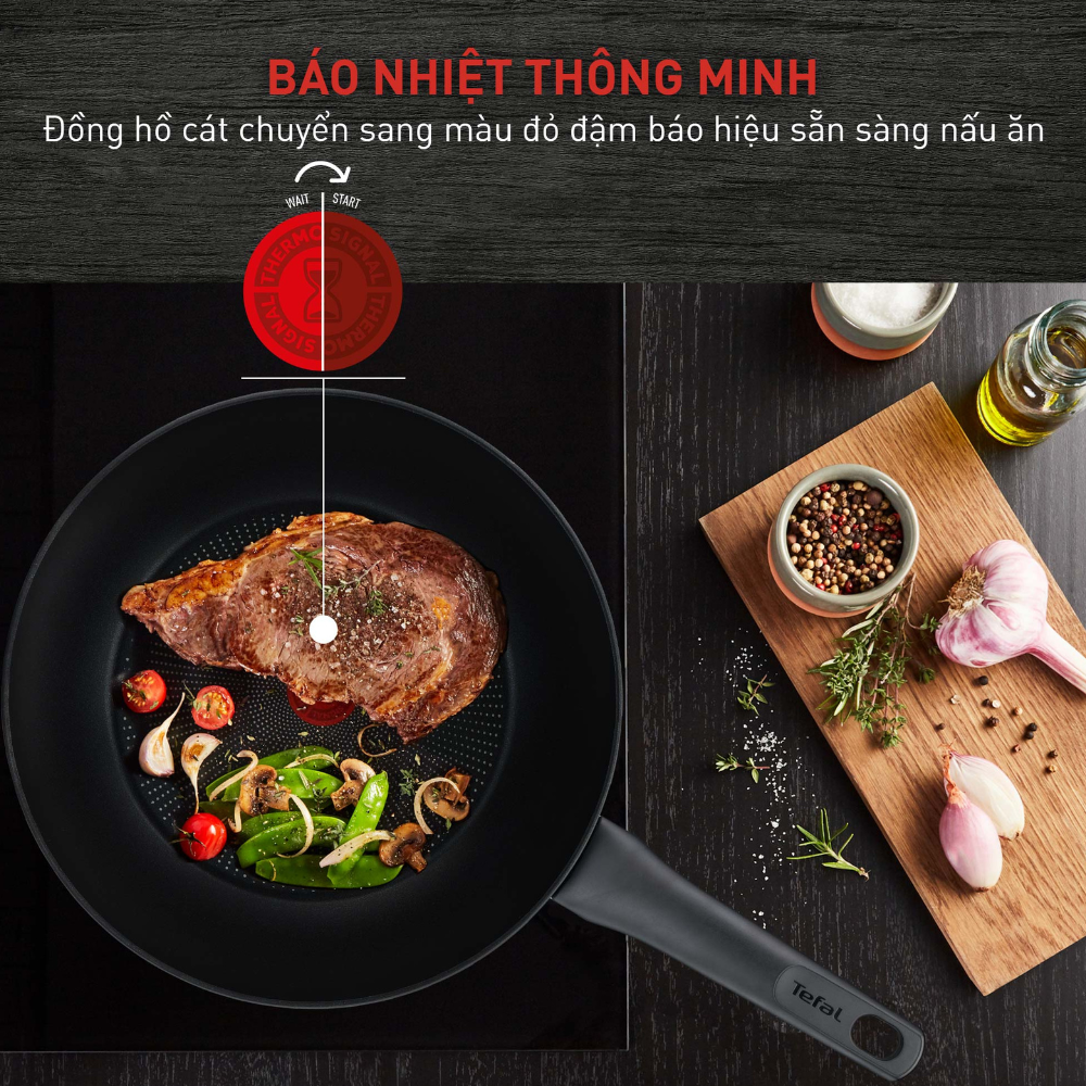 Chảo chiên chống dính đáy từ Tefal Ultimate 24cm, dùng cho mọi loại bếp - Sản xuất tại Pháp - Hàng chính hãng