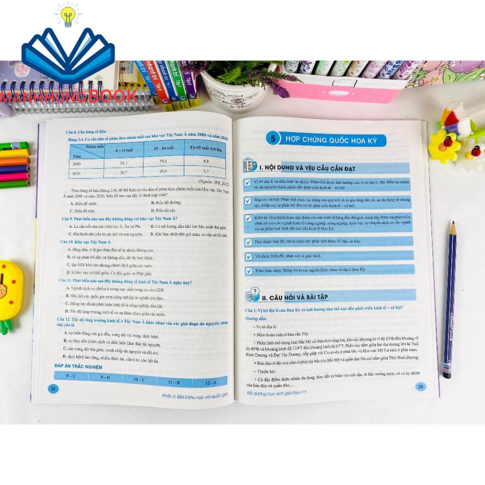 Sách - Bồi Dưỡng Học Sinh Giỏi Địa Lí 11 - Biên soạn theo chương trình GDPT mới.