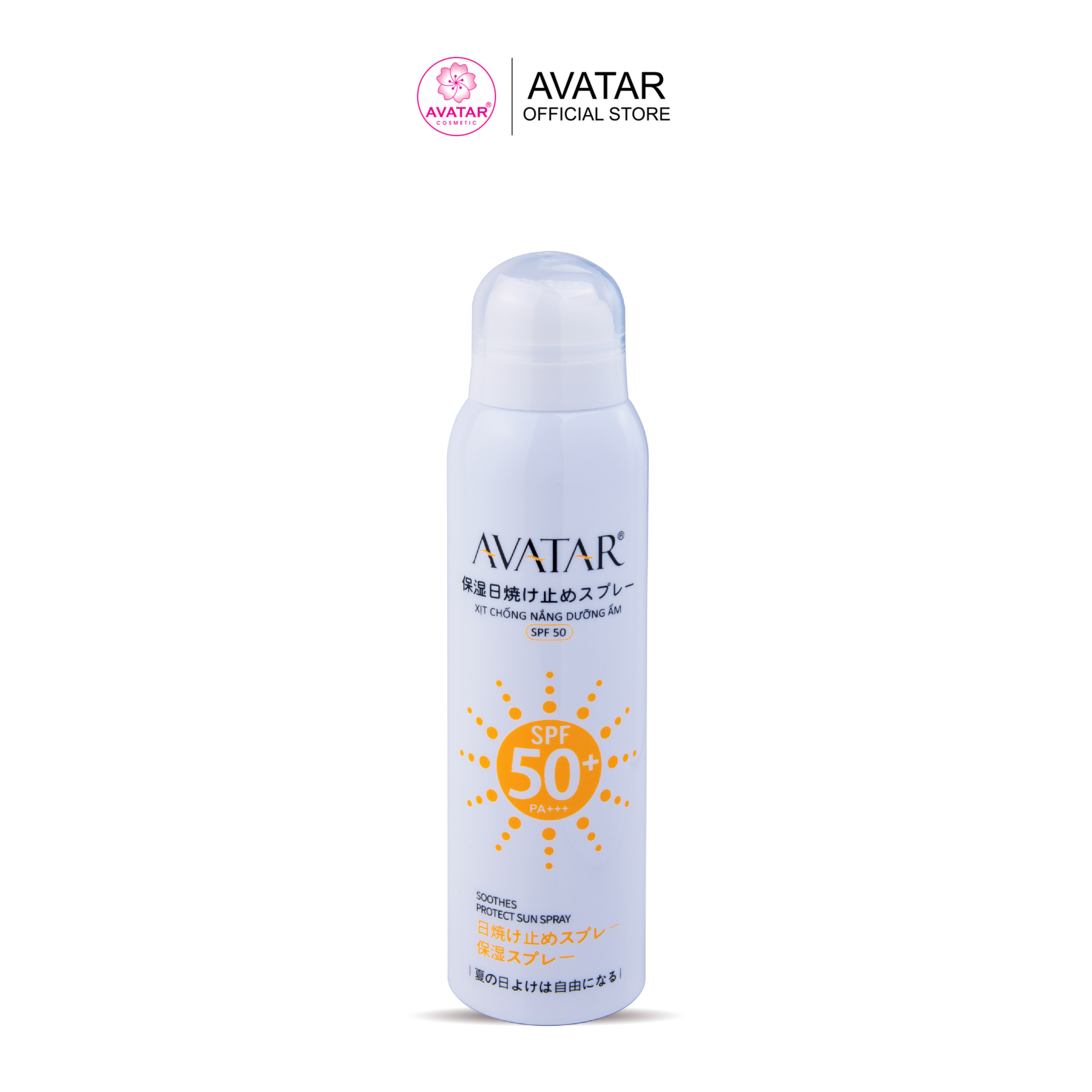 Xịt chống nắng dưỡng ẩm SPF 50 chính hãng - kem chống nắng dạng phun dưỡng ẩm AVATAR SPF 50- xịt dưỡng ẩm chống nắng AVATAR PF 50 cao cấp