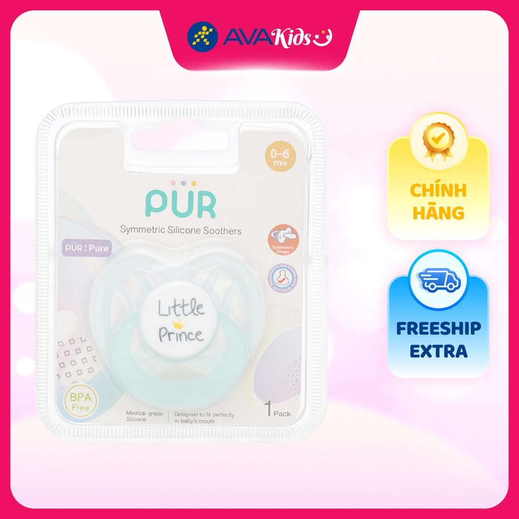 Ti ngậm Pur đầu dẹt 14043 (0 - 6 tháng) - Màu ngẫu nhiên - Hàng Chính Hãng