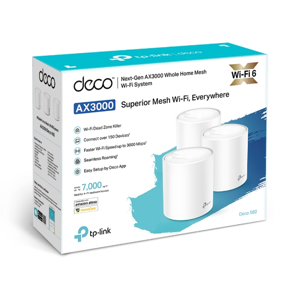 Bộ Phát Wifi Mesh TP-Link Deco X60 AX3000 MU-MIMO Hàng Chính Hãng