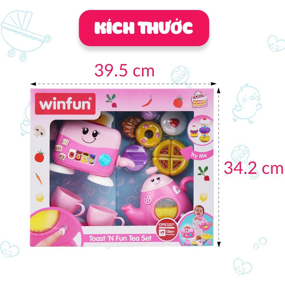 Bộ đồ chơi đồ hàng nhà bếp cho bé WINFUN 3155G - Set trà chiều vui nhộn kèm máy nướng bánh  - BPA free