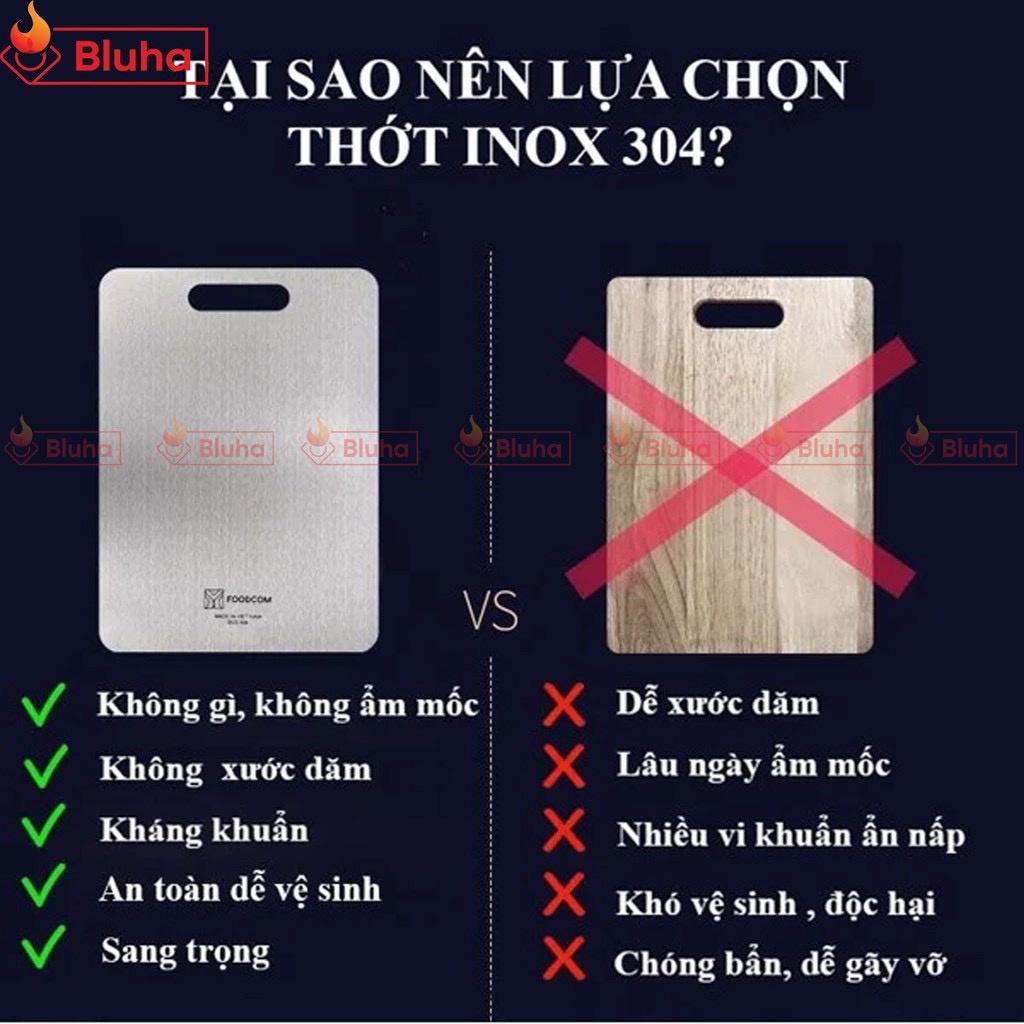 THỚT INOX 304 KHÁNG KHUẨN, VỆ SINH DỄ DÀNG, CHỐNG ẨM MỐC KHÔNG XƯỚC DẰM KHI SỬ DỤNG