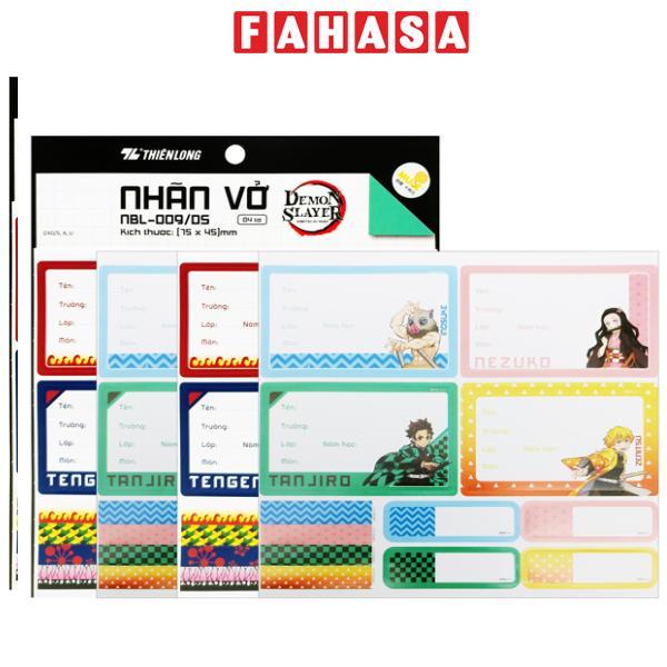Bộ 16 Nhãn Vở - Thanh Gươm Diệt Quỷ - Thiên Long NBL-009/DS