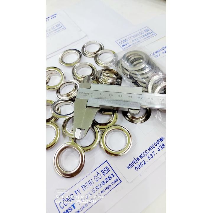 Khoen ore 20mm Khoen mắt cáo 20ly Bằng Thau không gỉ Màu Bạc Vàng Khuy mắt cáo Bấm Vải Phụ liệu may mặc