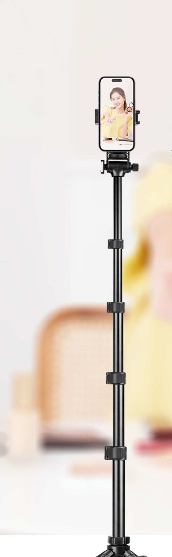 Gậy 4 chân chụp ảnh điện thoại Yunteng XC 90 tích hợp chân tripod và cằm tay selfie nhỏ gọn tiện lợi - Hàng chính hãng