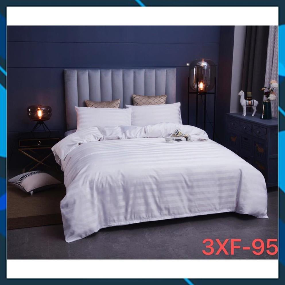 Bộ chăn ga Cotton sọc 3f chăn ga Hàn Quốc đủ màu đủ size miễn phí bo chun