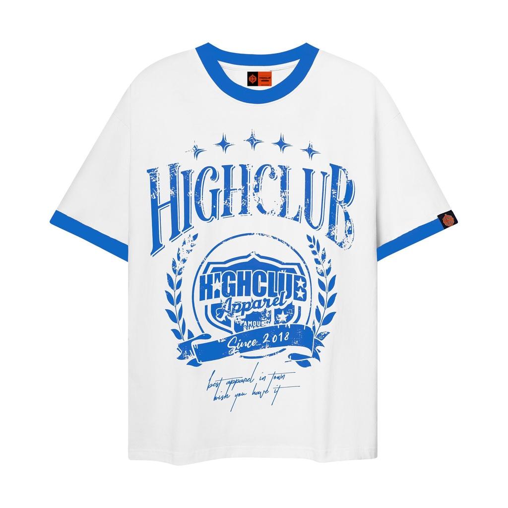 Áo Thun BADGE Tay Lỡ Unisex Nam/Nữ Kem/Đen/Nâu/Xanh Lá/Trắng/Đỏ Cổ Tròn - HIGHCLUB